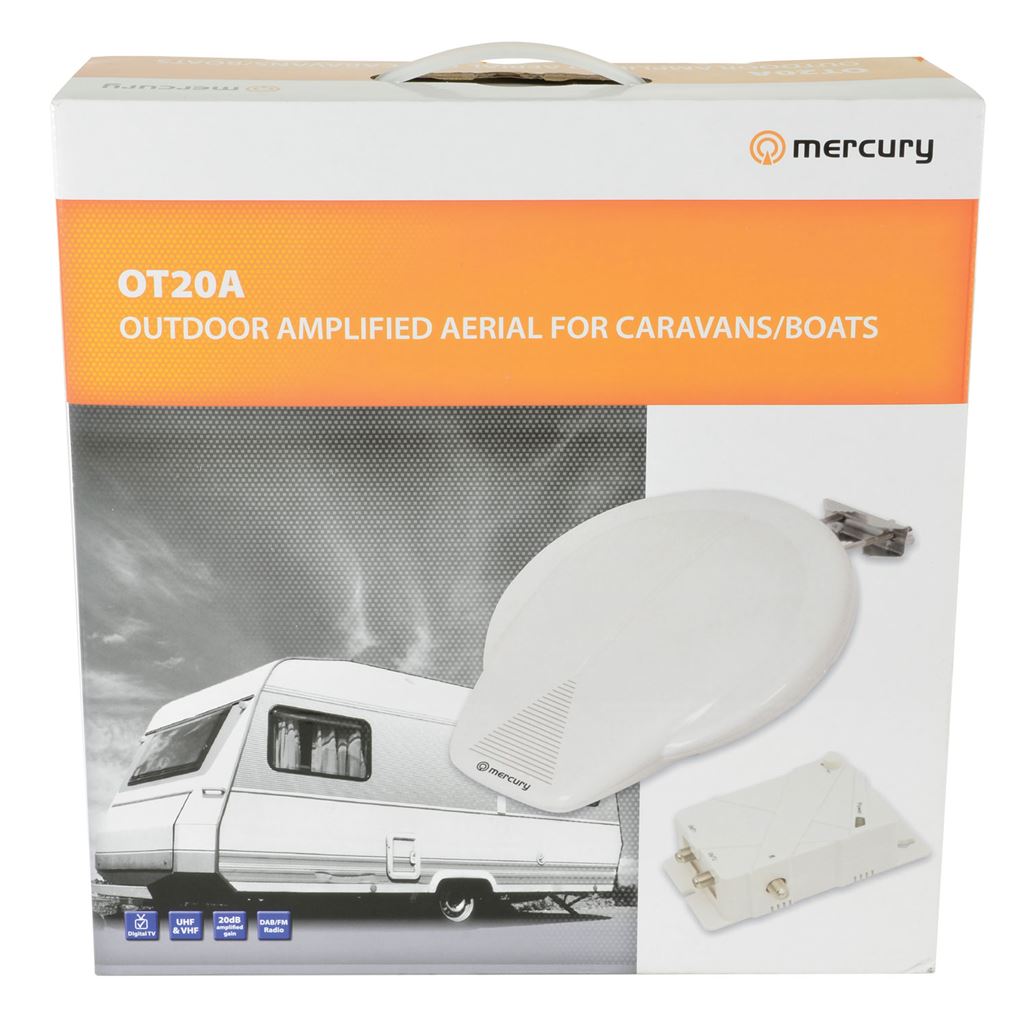 Outdoor Amplified HDTV Aerial for Caravans and Boats - OT20A