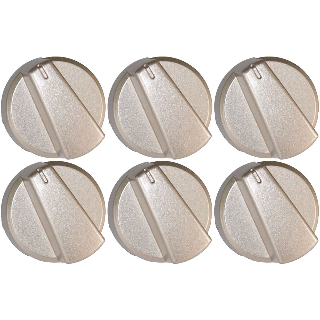 Belling Compatible Silver Oven Cooker Hob Control Knob Pack of 6