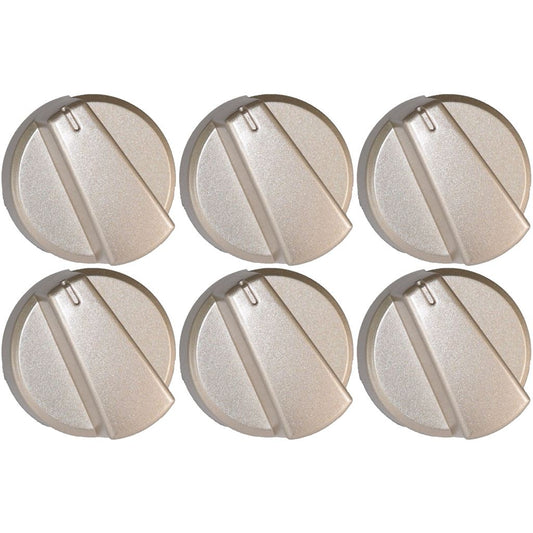 Belling Compatible Silver Oven Cooker Hob Control Knob Pack of 6