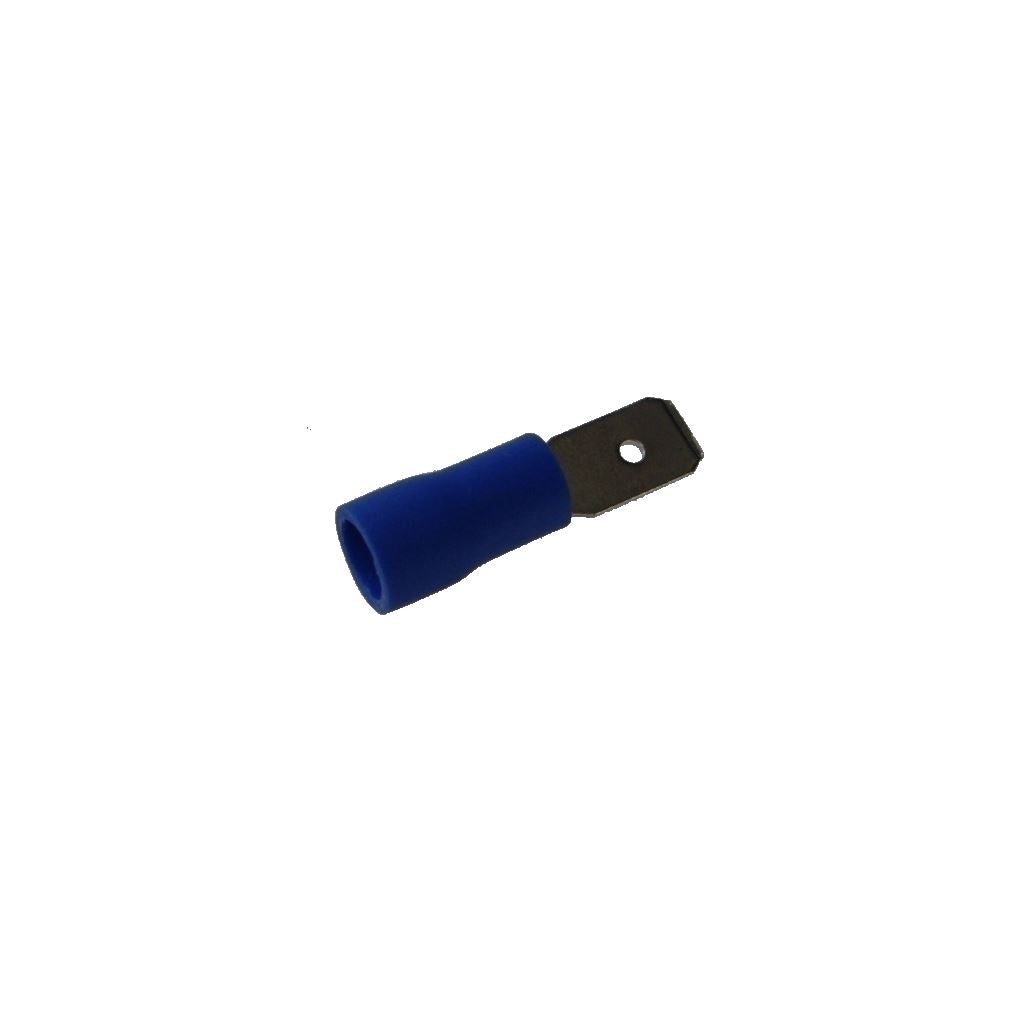 Crimp terminal, male blade, 1.5 - 2.5mm&Oslash; cable, Blue, 4.75mm