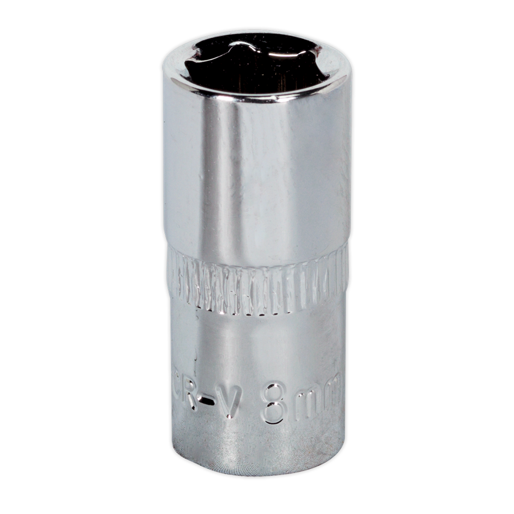 WallDrive&#174; Socket 8mm 1/4"Sq Drive Fully Polished