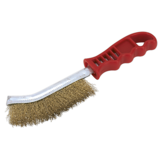 Wire Brush Brassed Steel Plastic Handle