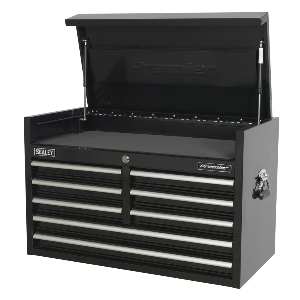 Topchest 8 Drawer 915mm Heavy-Duty Black