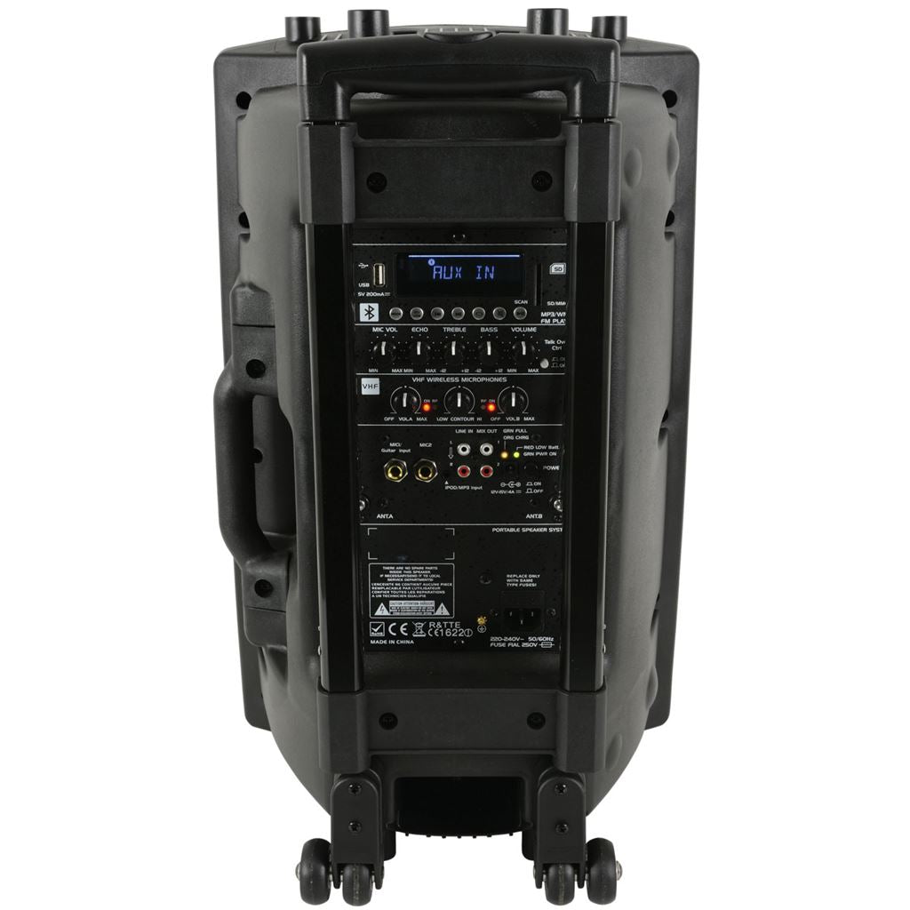 QXPA-plus Portable PA with UHF, USB/SD/FM & Bluetooth - QX15PA-PLUS USB/SD/FM/BT