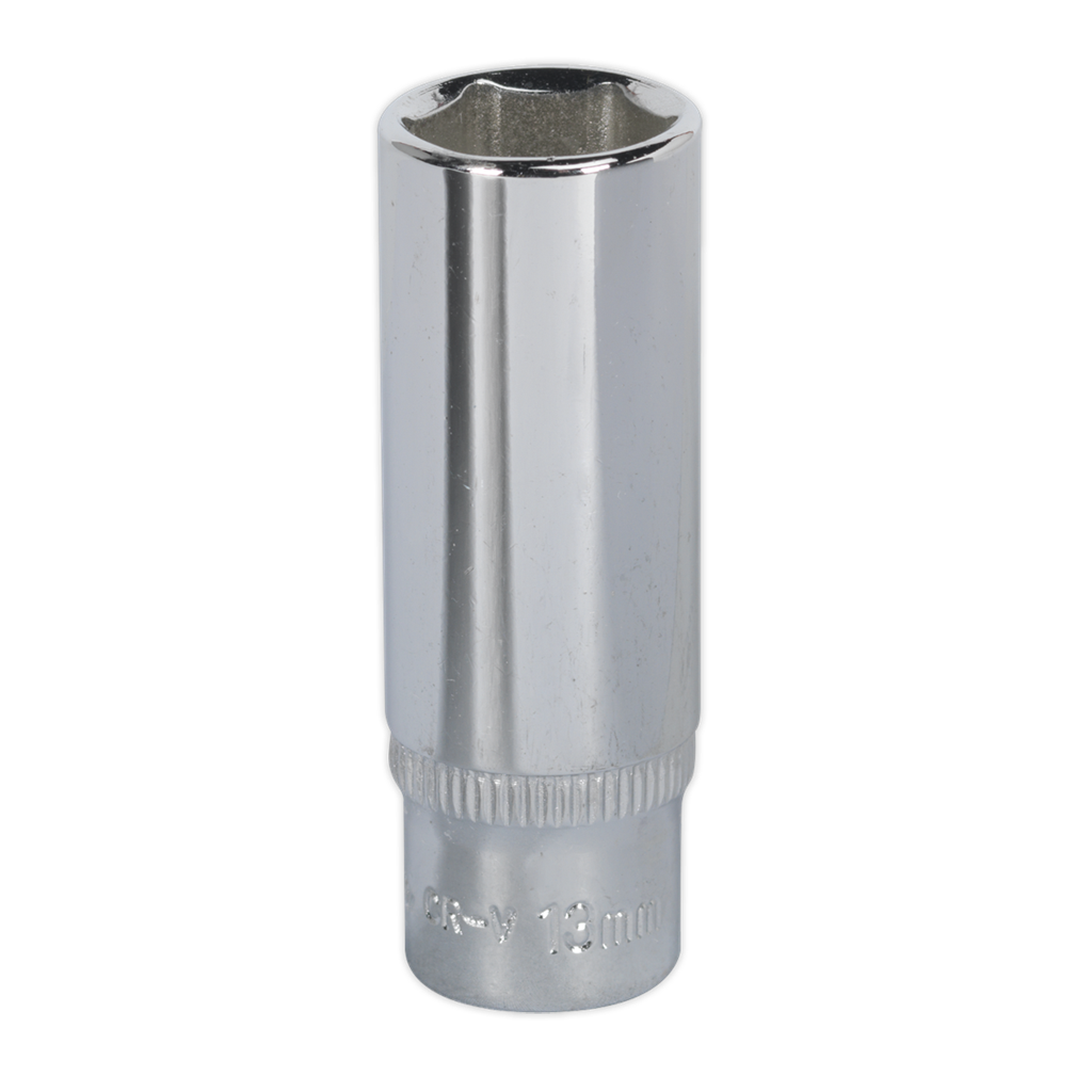 WallDrive&#174; Socket 13mm Deep 1/4"Sq Drive Fully Polished