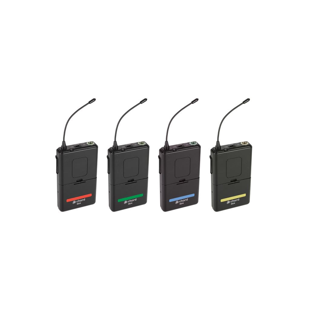 NU4 Quad UHF Wireless Microphone System - NU4-N System-Neck/Lapel