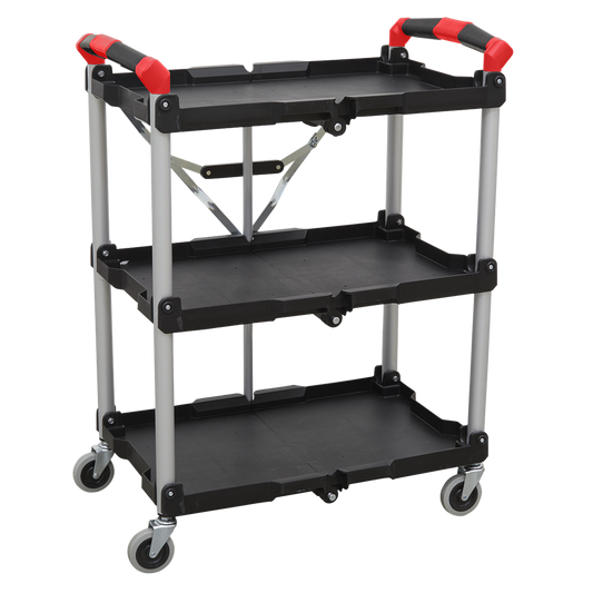 Folding Workshop Trolley 3-Level