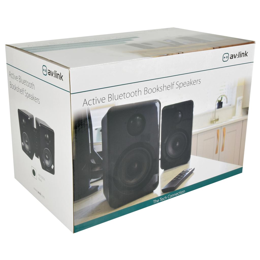 Active Bluetooth Bookshelf Speakers - Black - ABS35BLK