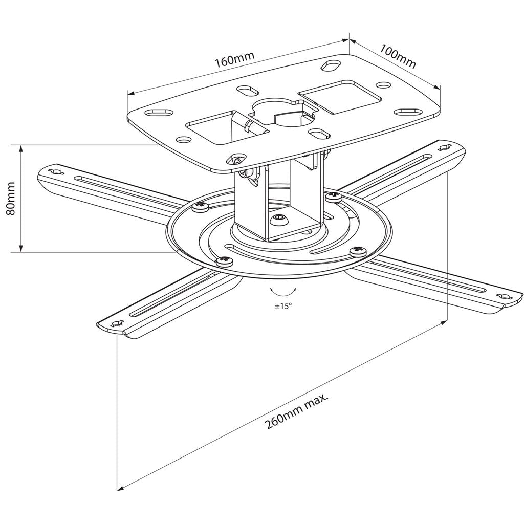 Ceiling Projector Bracket - PJM80