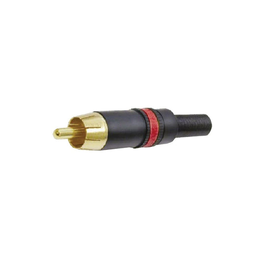 REAN NYS373 Phono Plug with Gold Plated Contacts and Colour Coded Ring