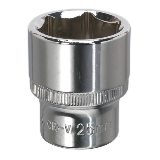 WallDrive&#174; Socket 25mm 1/2"Sq Drive Fully Polished