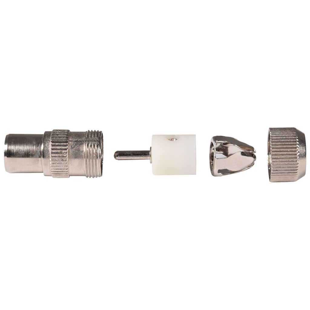Precision Coaxial Plug - Nickel Plated Brass - bulk