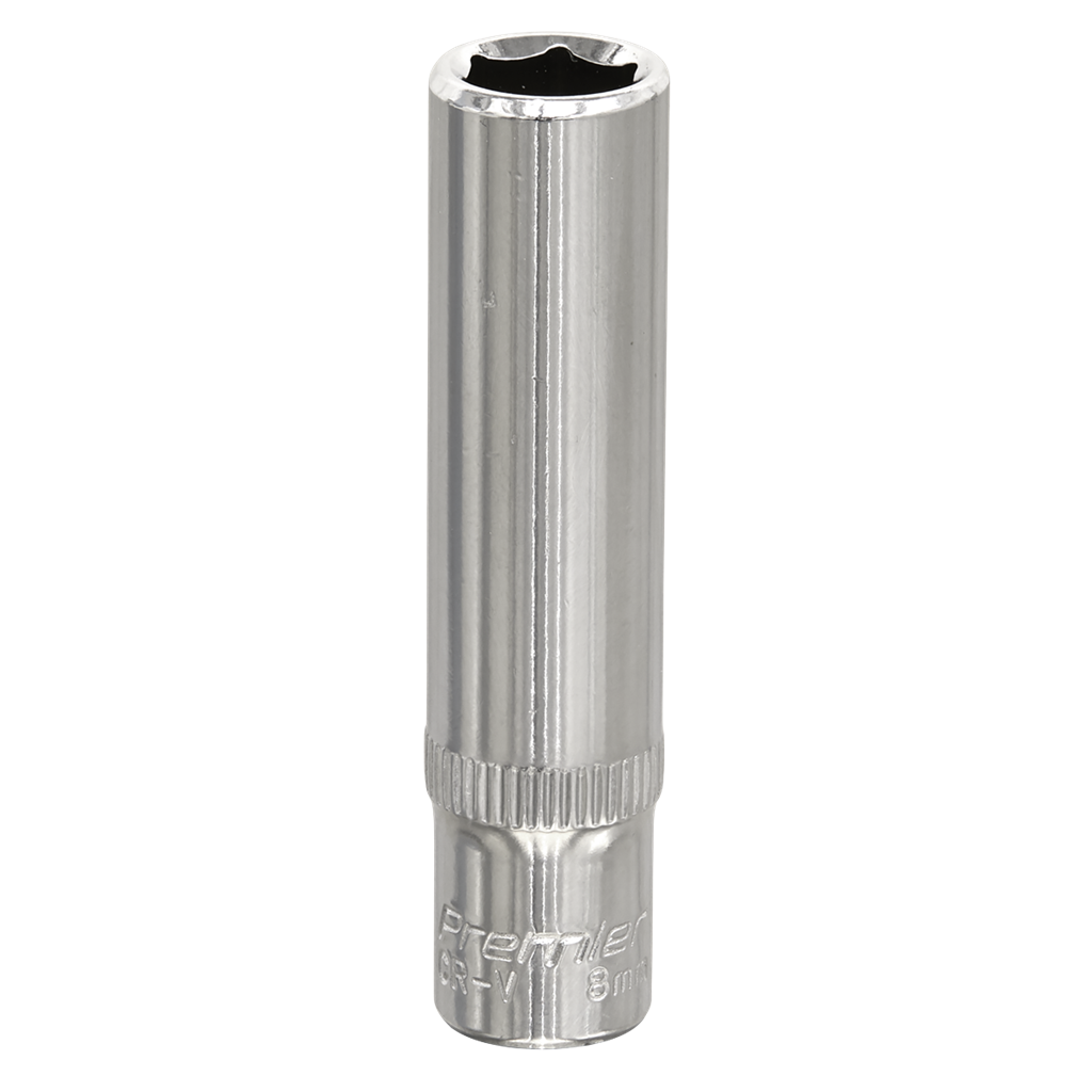 WallDrive&#174; Socket 8mm Deep 1/4"Sq Drive Fully Polished