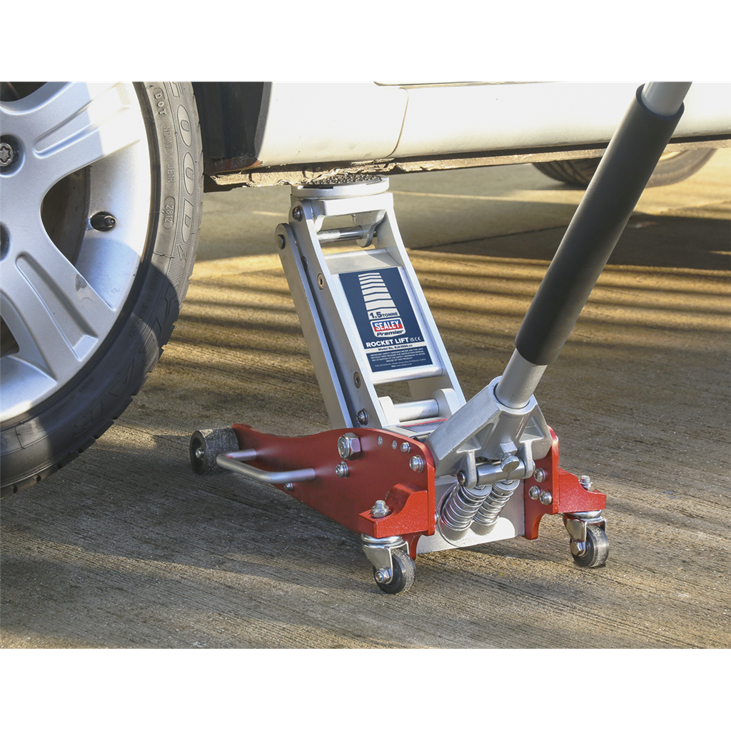 Trolley Jack 1.5 Tonne Low Profile Aluminium Rocket Lift