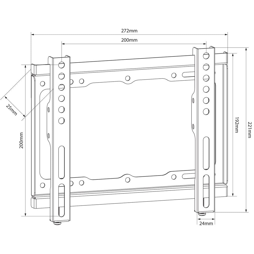 Fixed TV Wall Bracket - Standard TV/monitor VESA 200x200 17" - 42" - SF201