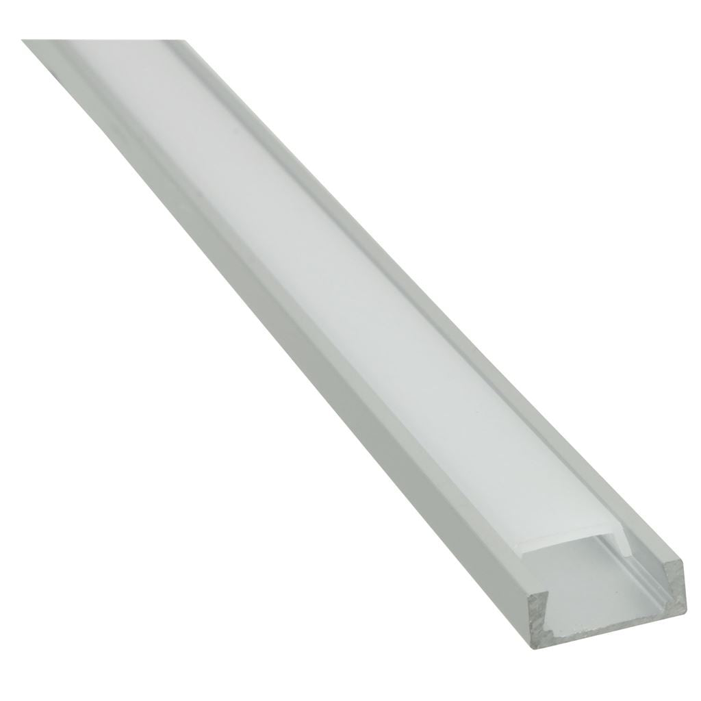 Aluminium LED Tape Profile - Shallow Section - 2m - AL2-S1606