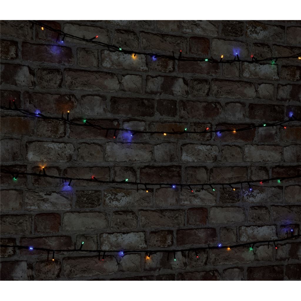 Outdoor LED battery operated String Lights with Timer - 120 Multicolour - BLS120MC