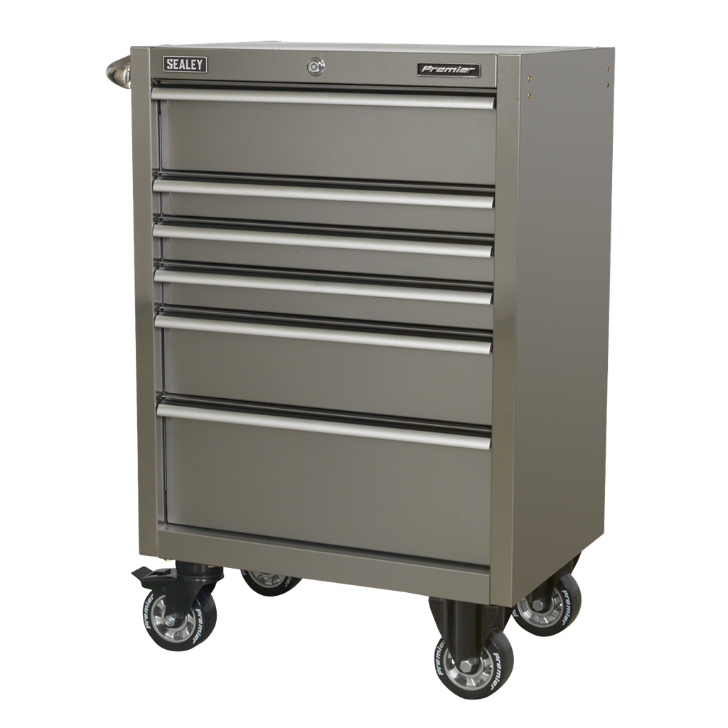 Rollcab 6 Drawer 675mm Stainless Steel Heavy-Duty