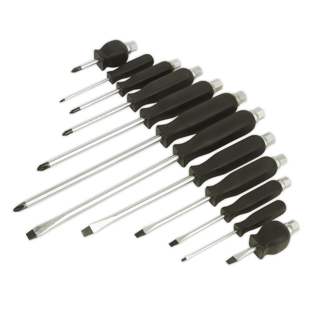 Screwdriver Set 12pc Hammer-Thru