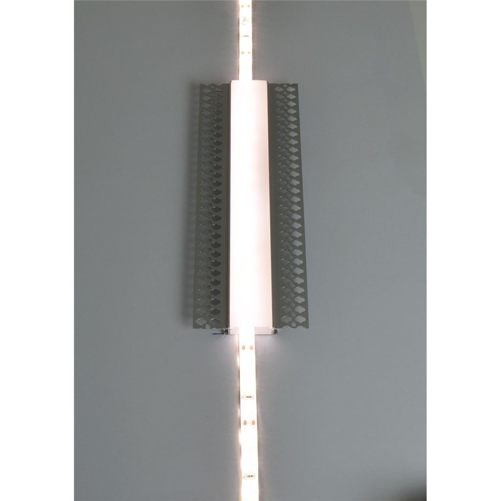 Aluminium LED Tape Profile Wide Flush Mounted Plaster-in - 1m