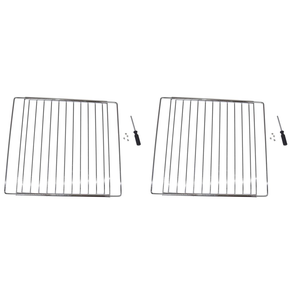 2 X Universal Extendable Oven Cooker Grill Shelves Rack Grids