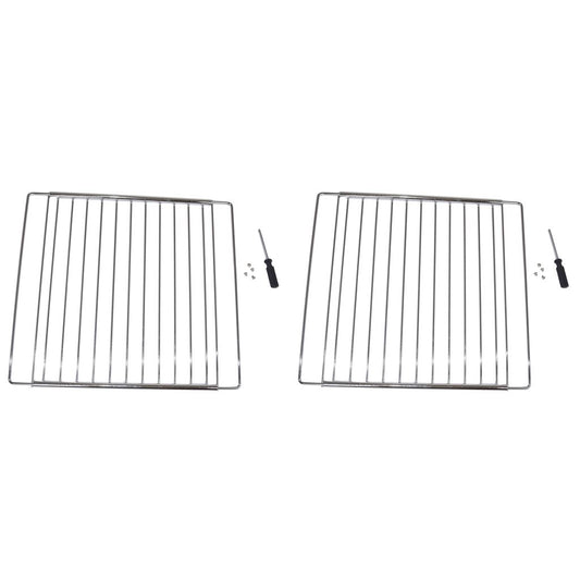 2 X Universal Extendable Oven Cooker Grill Shelves Rack Grids