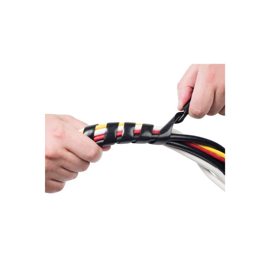 D-Line cable tidy wrap - Spiral 2.5m Black - CTW2.5B