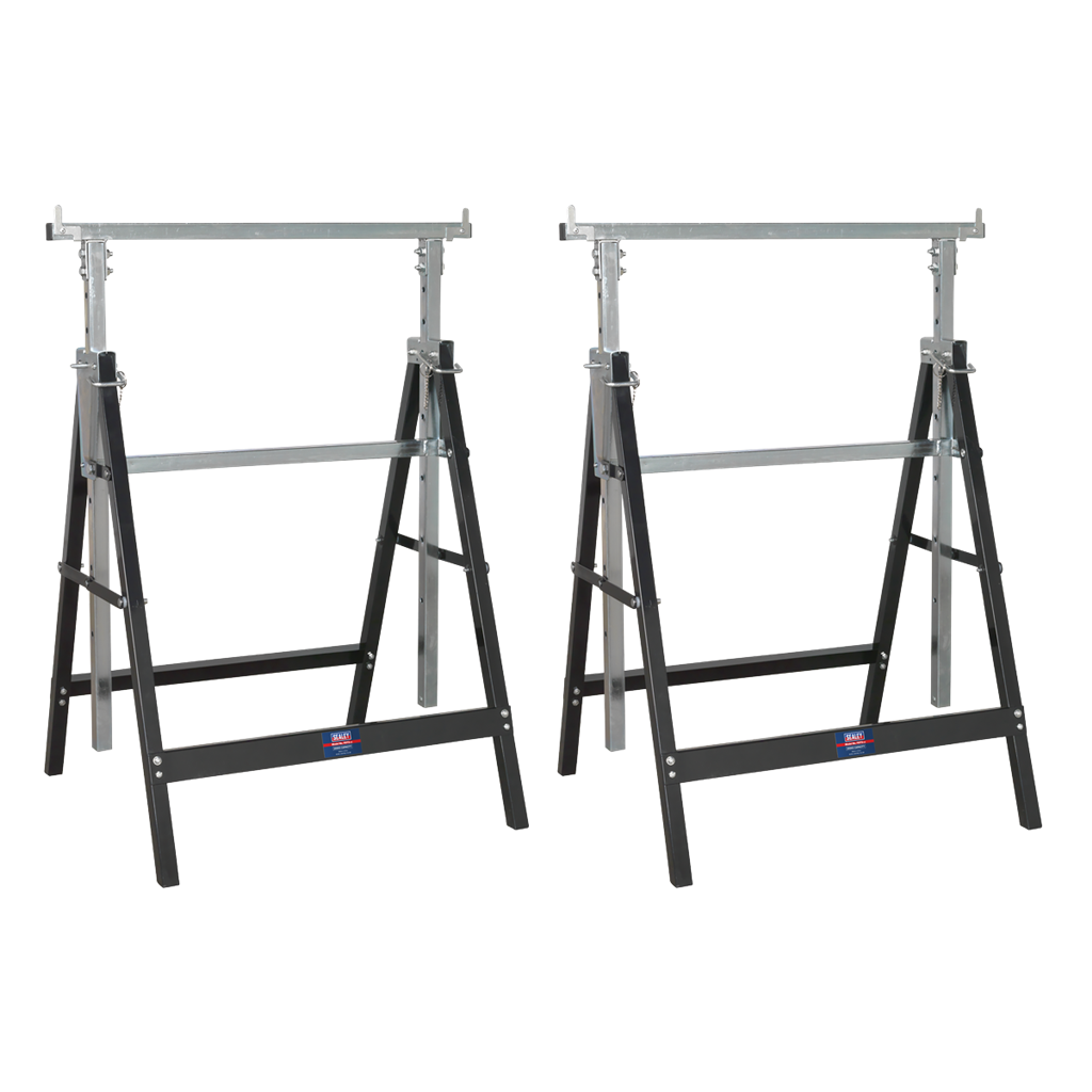 Fold Down Telescopic Trestle 200kg Capacity - Pair