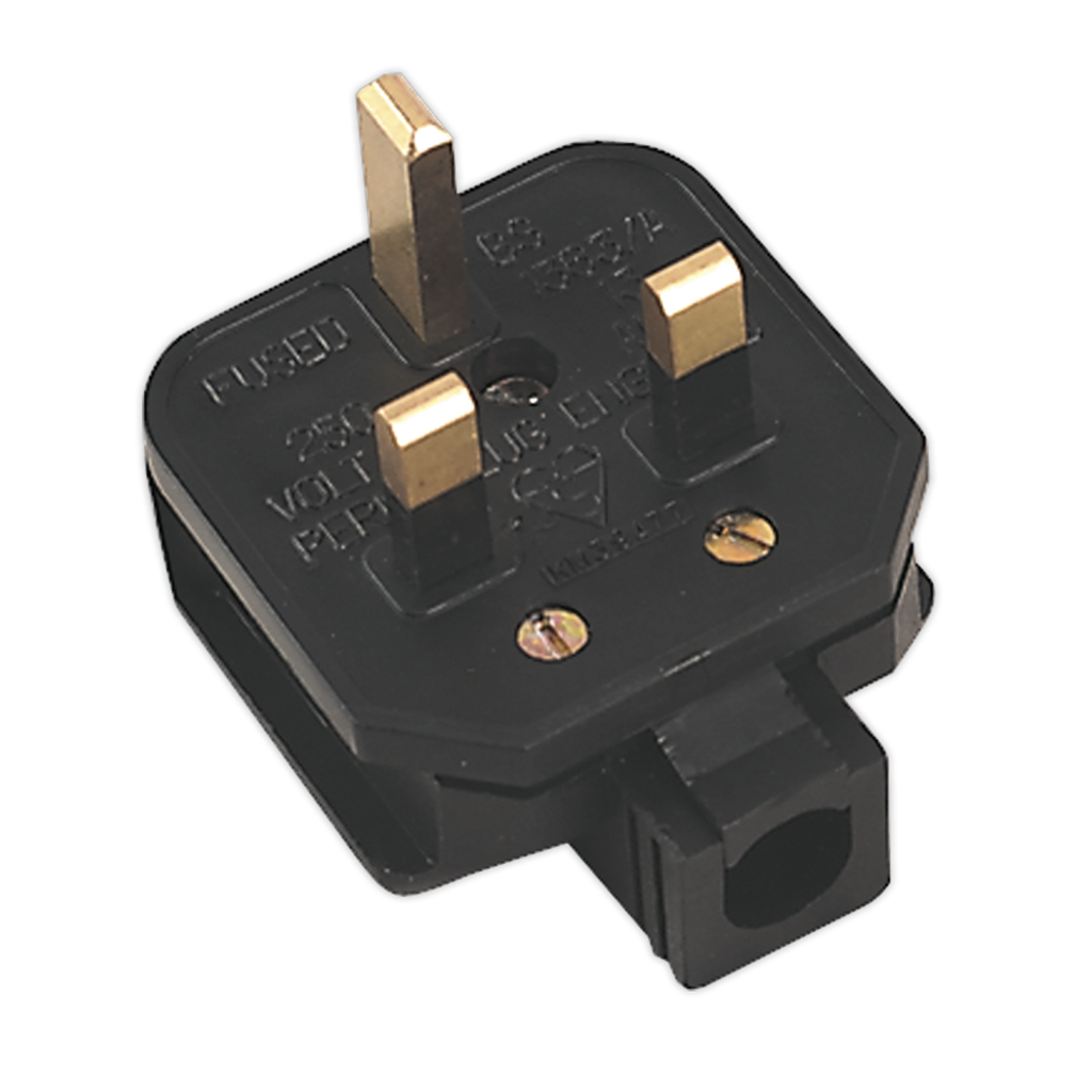 Black 13A heavy-Duty Plug