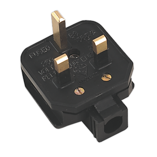 Black 13A heavy-Duty Plug