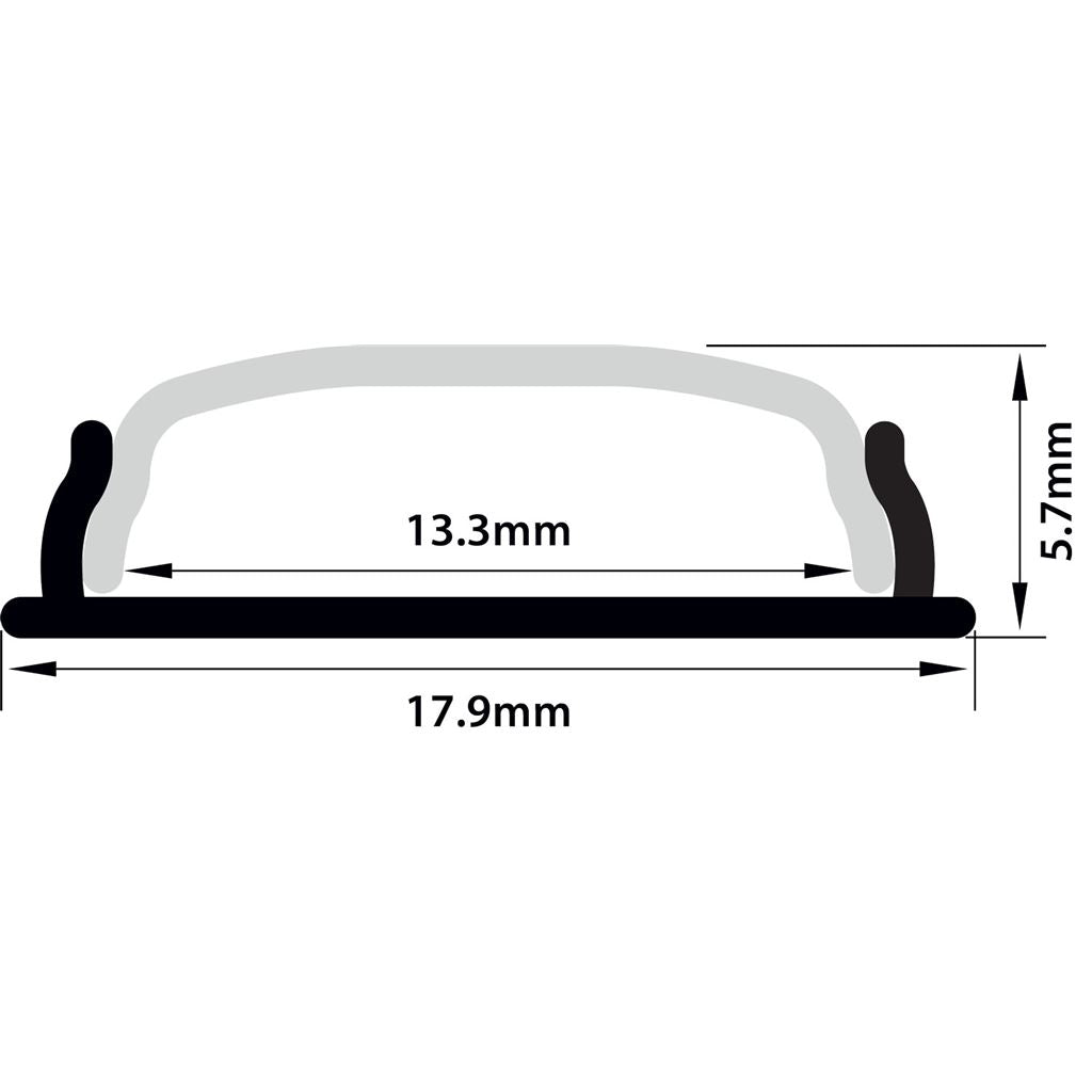 Bendable LED Tape Profile - Aluminium >100mm&#216; 1m - AB1-1806