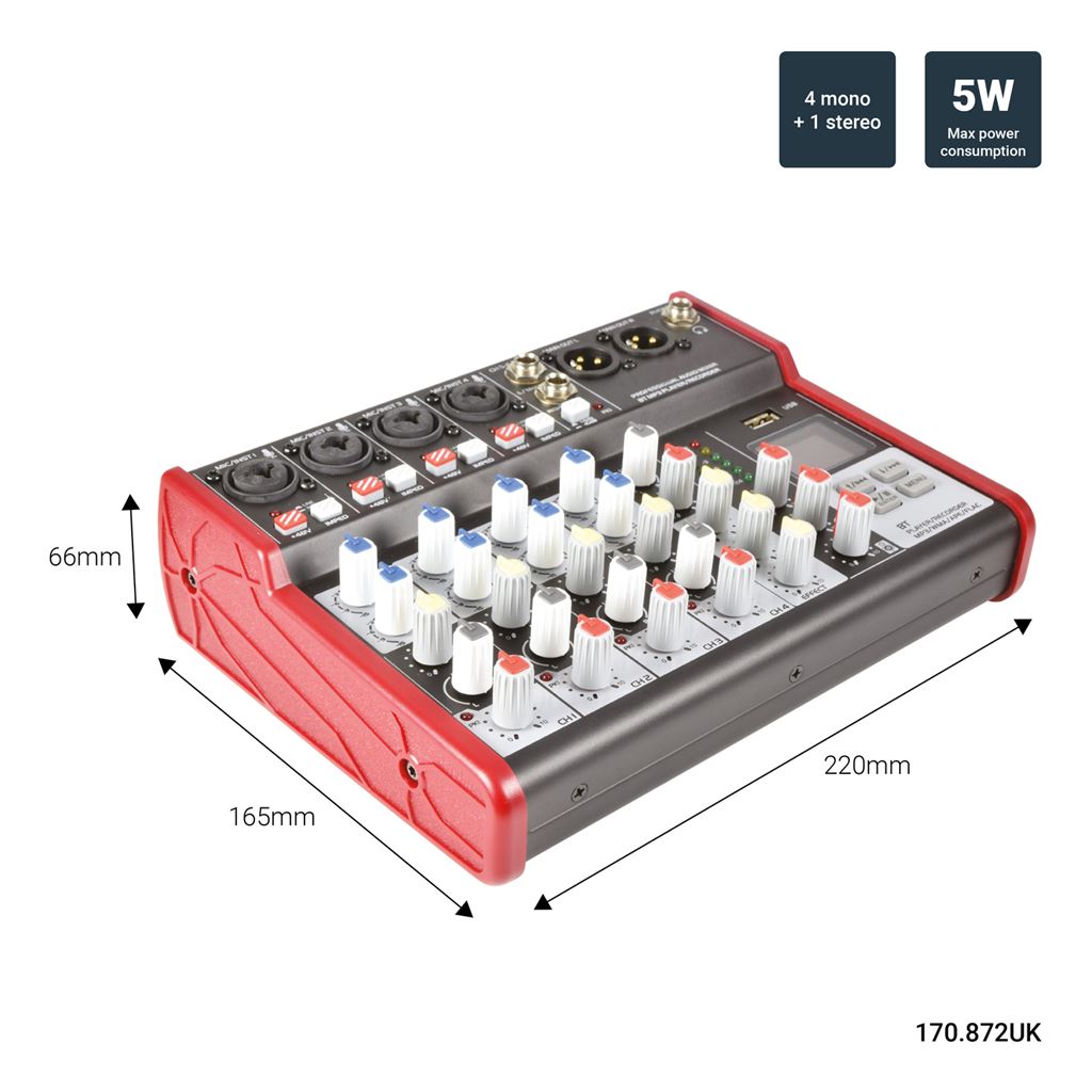 CSM Compact Mixers With USB / Bluetooth - CSM-6 Player