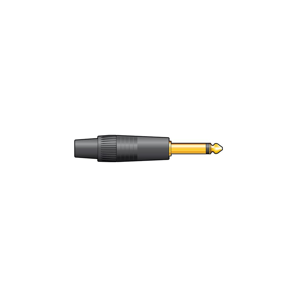 Neutrik&#174; NP2XN - NP2XB, 6.3mm mono plug - black - NP2C/B