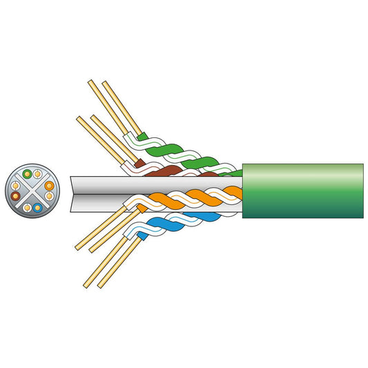 Cat6 U/UTP Network Cable - 305m Green