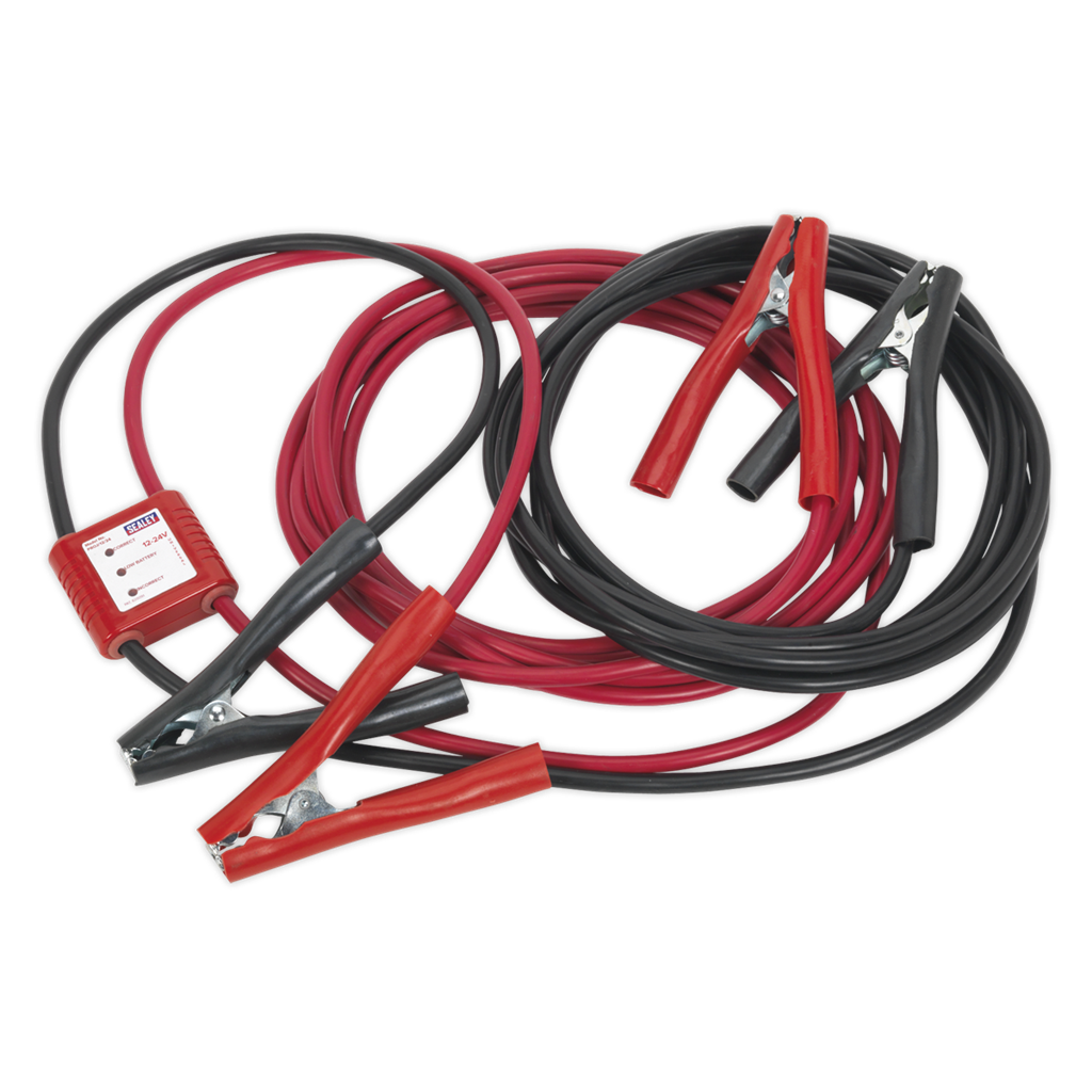 Booster Cables 7m 450A 25mm&#178; with 12/24V Electronics Protection
