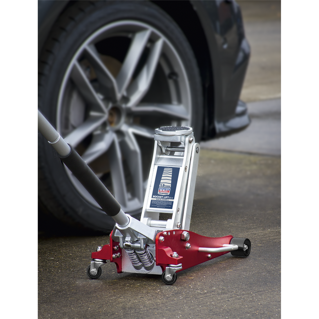 Trolley Jack 1.5 Tonne Low Profile Aluminium Rocket Lift