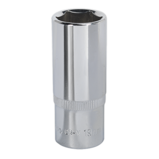 WallDrive&#174; Socket 19mm Deep 3/8"Sq Drive Fully Polished