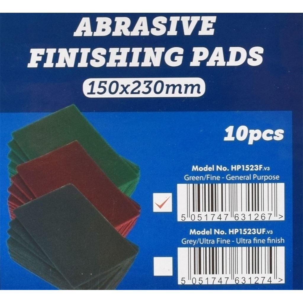 Abrasive Finishing Pad Fine 150 x 230mm Pack of 10