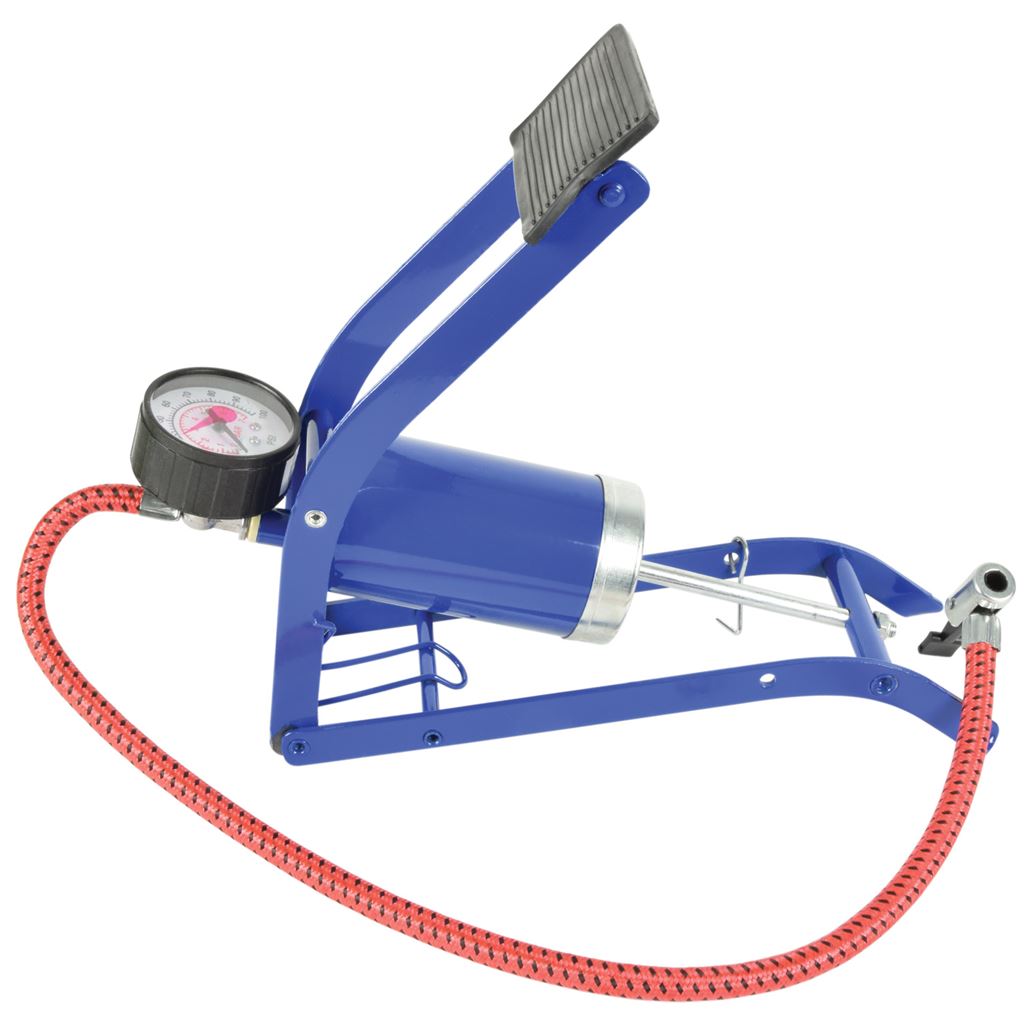 Single Barrel Foot Pump with Gauge