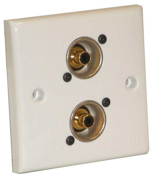 AV Wall Plate With 2 x Phono Socket (NF2D-0)