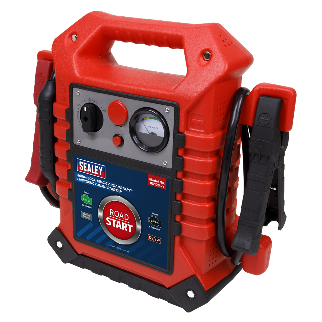RoadStart&#174; Emergency Jump Starter 12/24V 3000/1500 Peak Amps