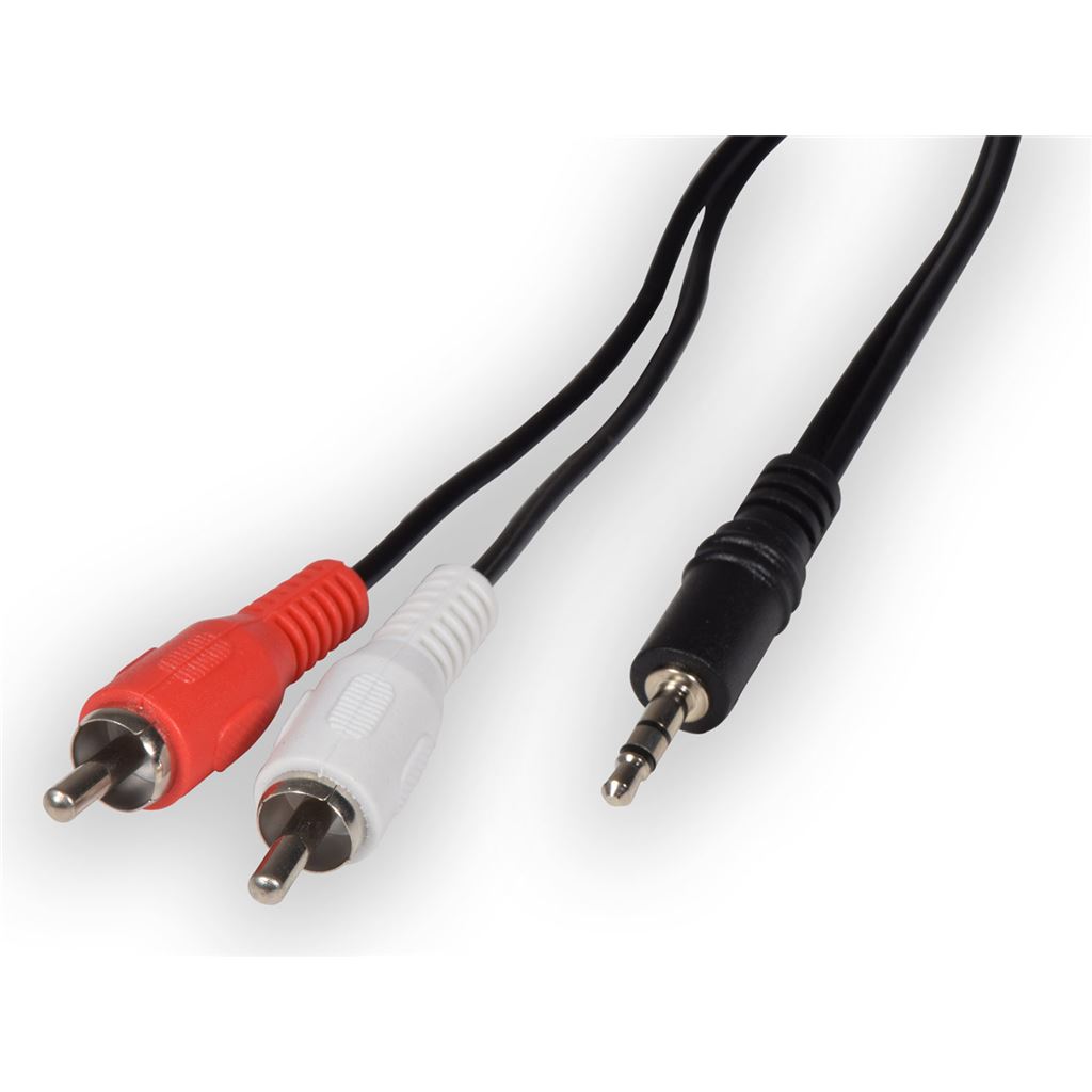 3.5mm Stereo Plug to 2 x RCA Plugs Leads - 10.0m