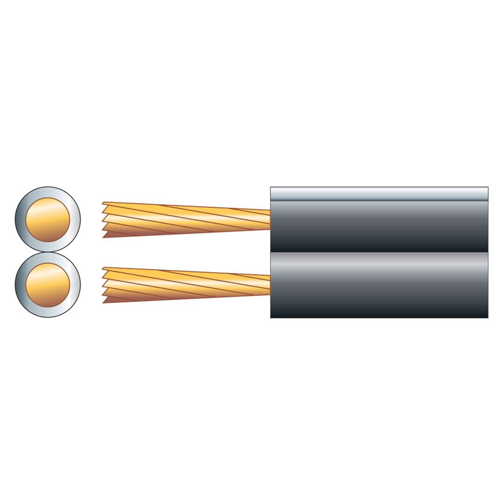 Economy Fig 8 Speaker Cable - CCA - Cable, 2 x (79 x 0.2mm&#216;)