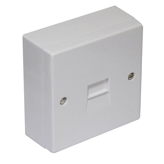 Surface Mounted 2/6A Secondary Telephone Socket with Screw Connections