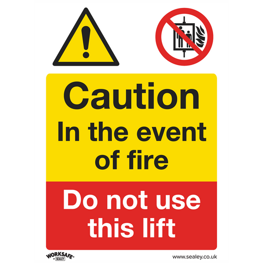 Warning Safety Sign - Caution Do Not Use Lift - Self-Adhesive Vinyl - Pack of 10