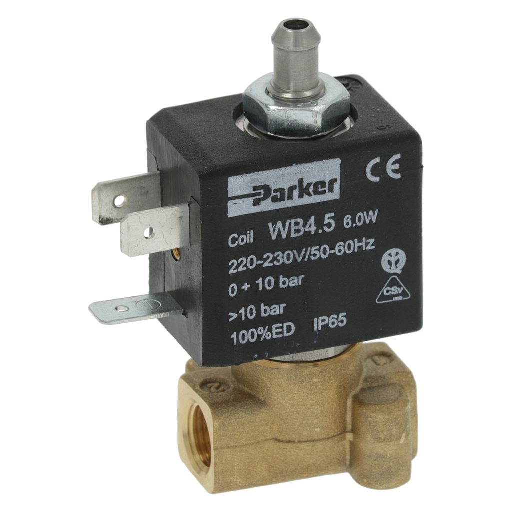 Carimali/Grimac/Quick Mill Superautomatic Coffee Machine Solenoid Valve 3-ways Parker 230v 50/60hz