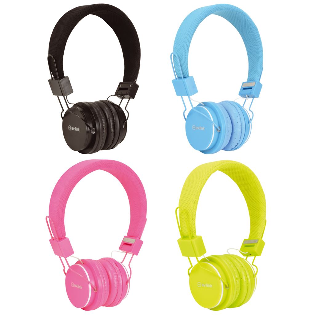 Children&#39;s Headphones with in-line Microphone - Kids Black - CH850-BLK