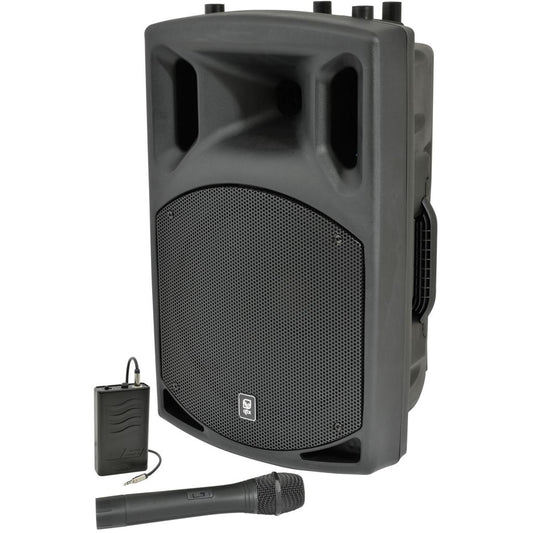 QXAV Series Active Speakers with Built-in VHF Receiver - QX15AV VHF, 15" 250W