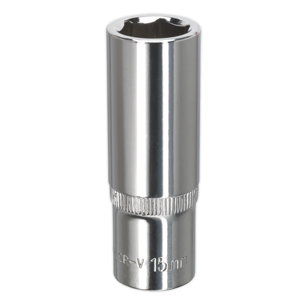 WallDrive&#174; Socket 15mm Deep 3/8"Sq Drive Fully Polished