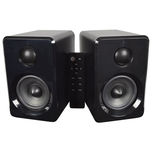 Active Bluetooth Bookshelf Speakers - Black - ABS35BLK